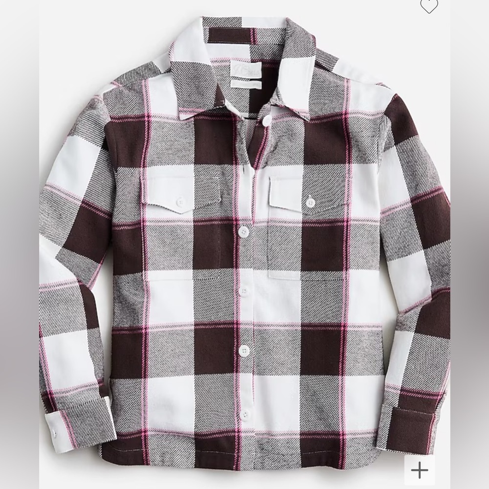 J. Crew Relaxed flannel shirt-jacket in buffalo check